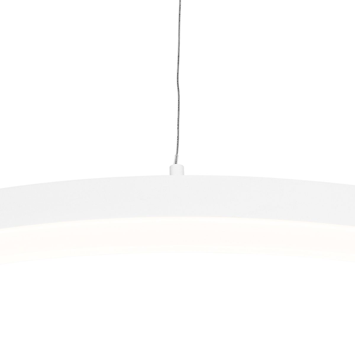 Design hanglamp wit 60 cm incl. LED 3-staps dimbaar - Anello