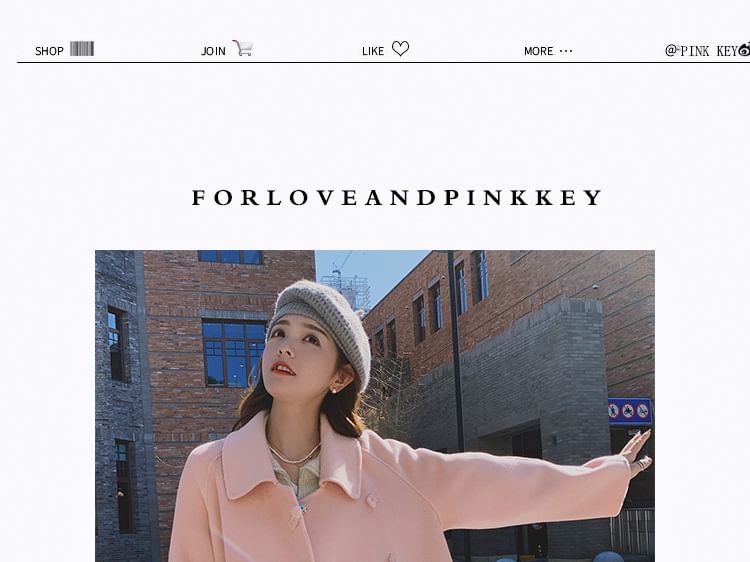 Primapparel - Lange jas met kraag en knopen