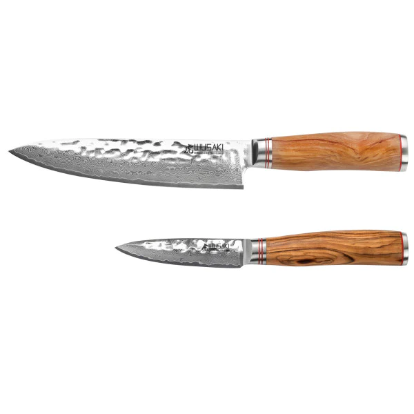 2 couteaux Wusaki Damas 10Cr en coffret élégant Wusaki