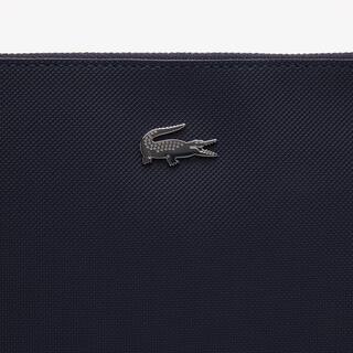 Pochette zippée unisexe Anna en toile enduite piquée Portefeuilles & Petite Maroquinerie - Bleu - Lacoste - Unisex