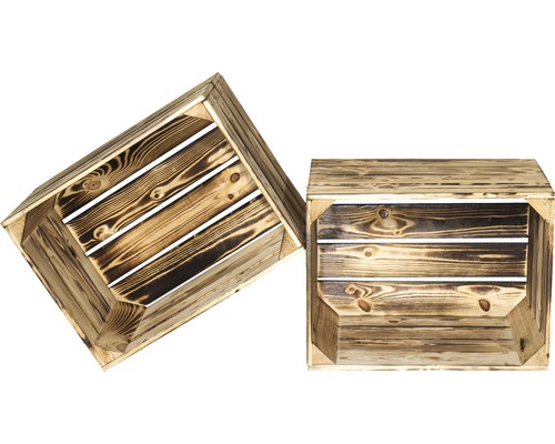 Gevlamde fruitkist 50x40x30 cm, set van 4