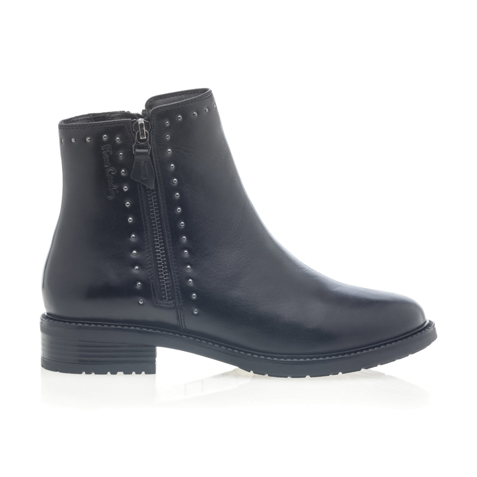 Bottines Femme en cuir noir