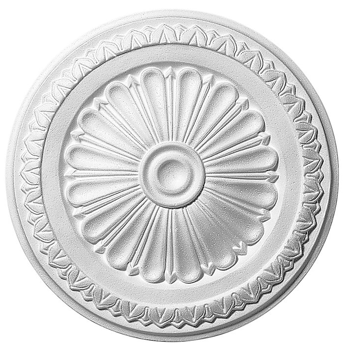 Rosace polystyrène Donatella ø34 cm blanc