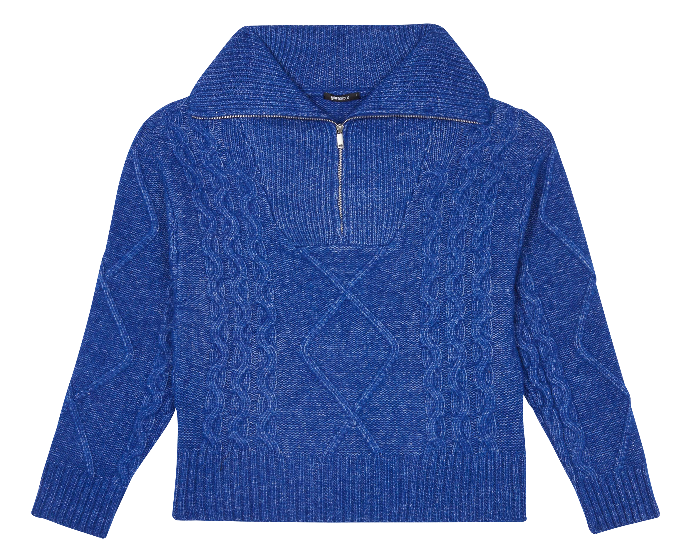 Pull camionneur en maille torsadée | Bleu
