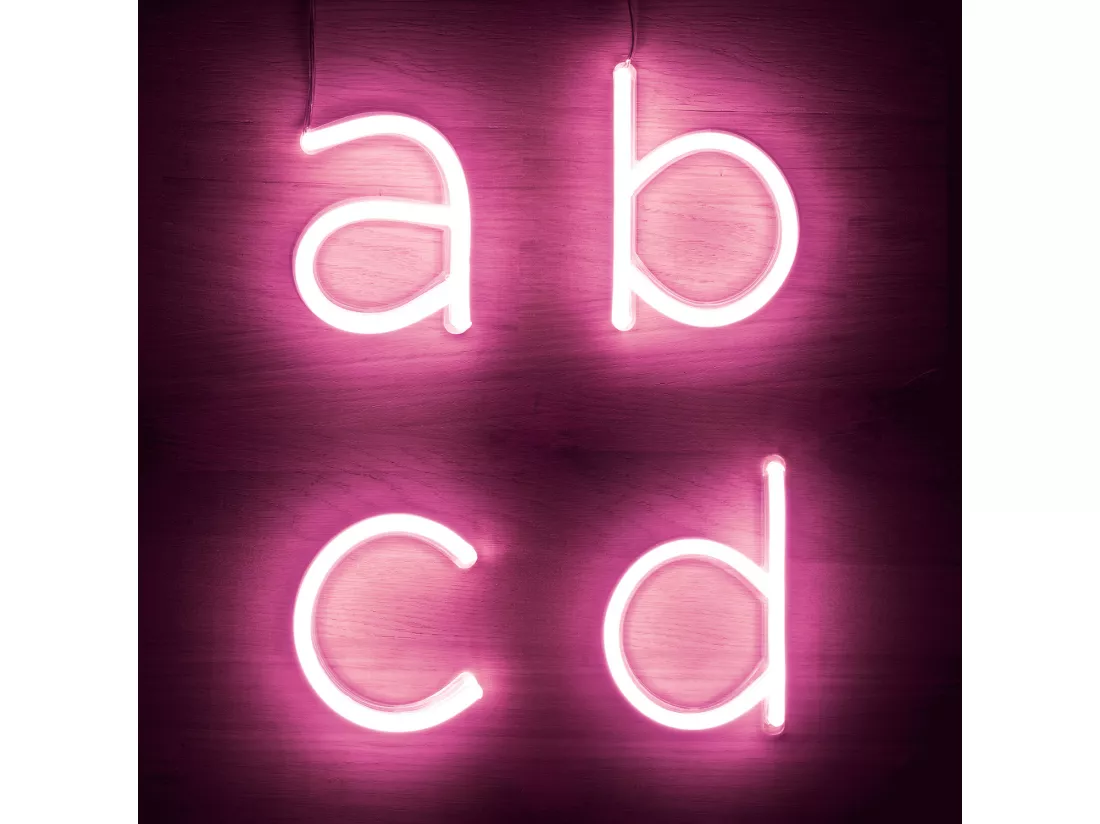 Lettres Néon LED Rose C Rose