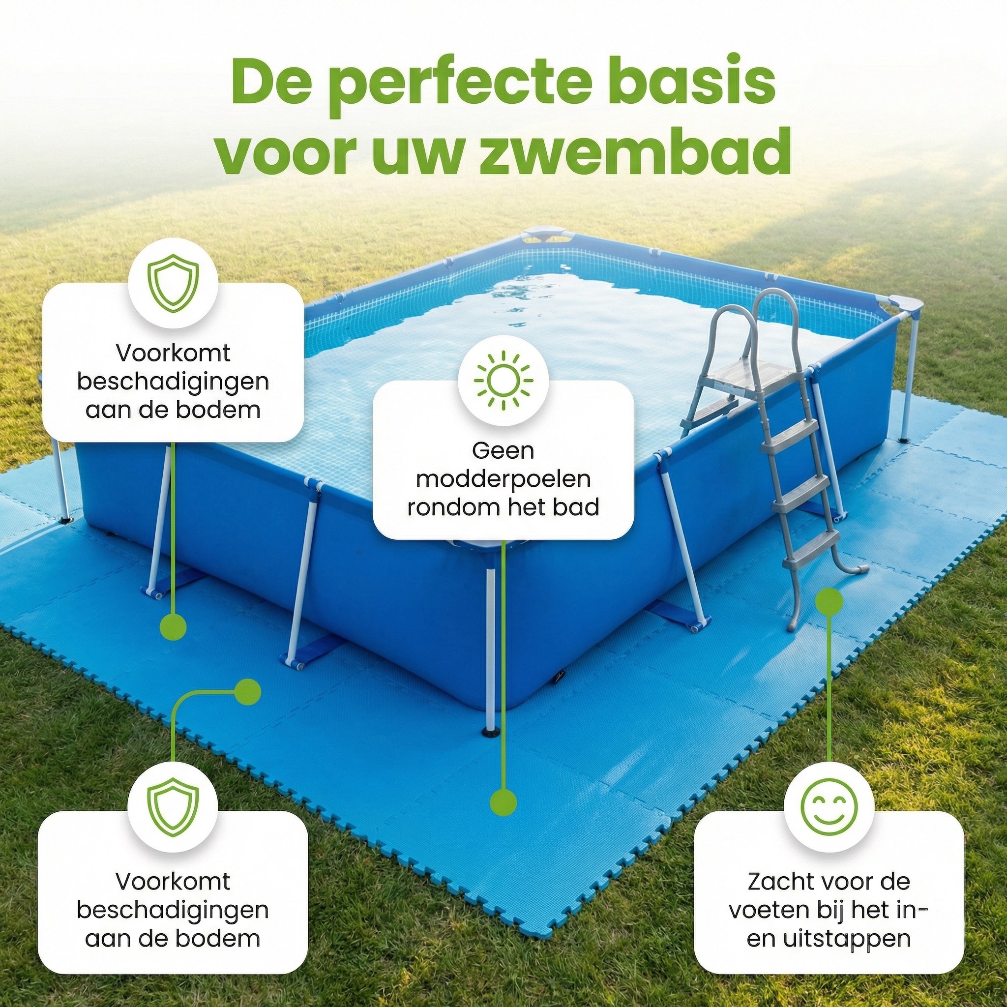 Ways d’luxe 50 x 50 cm vloertegels - Set van 8