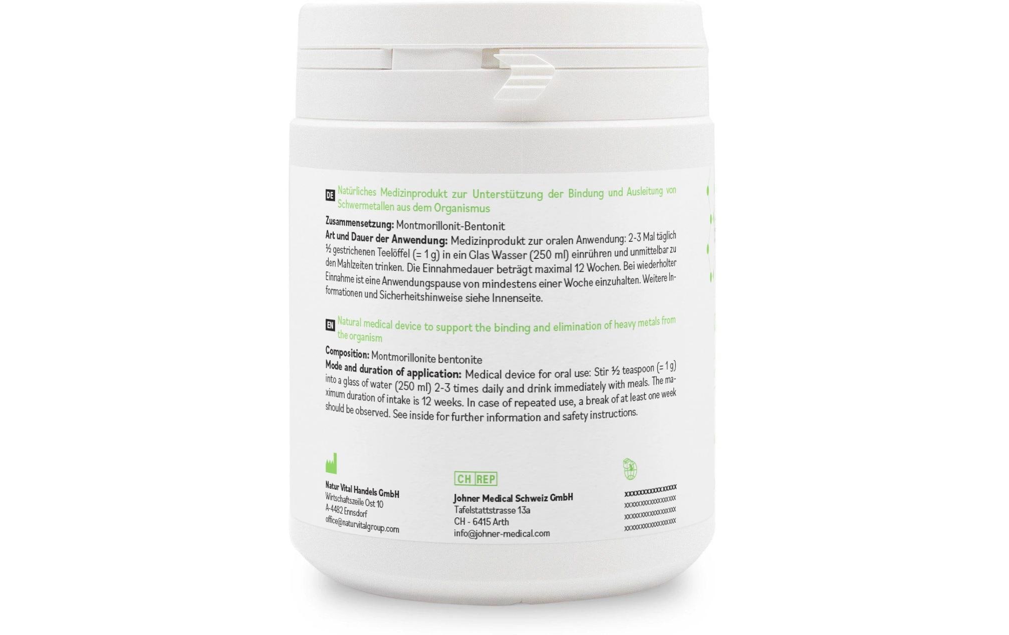 Vulkanmineralien Detox Pulver 400 gNatürliches Medizinprodukt