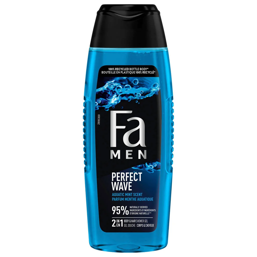 Heerlijke douchegelMen Perfect Wave douchegel - 6 x 250 ml - voordeelverpakking