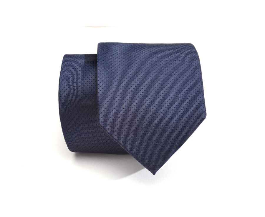 Cravate homme soie Bleu Pétrole Micro Pois Marine