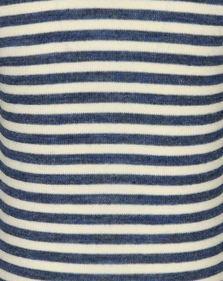 Woll-Langarmshirt ESSENTIAL BABY gestreift in graublau melange