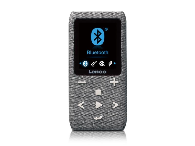 Lenco MP3 Player Xemio-861 Grau MP3-Player mit Bluetooth & 8 GB Micro SD Card