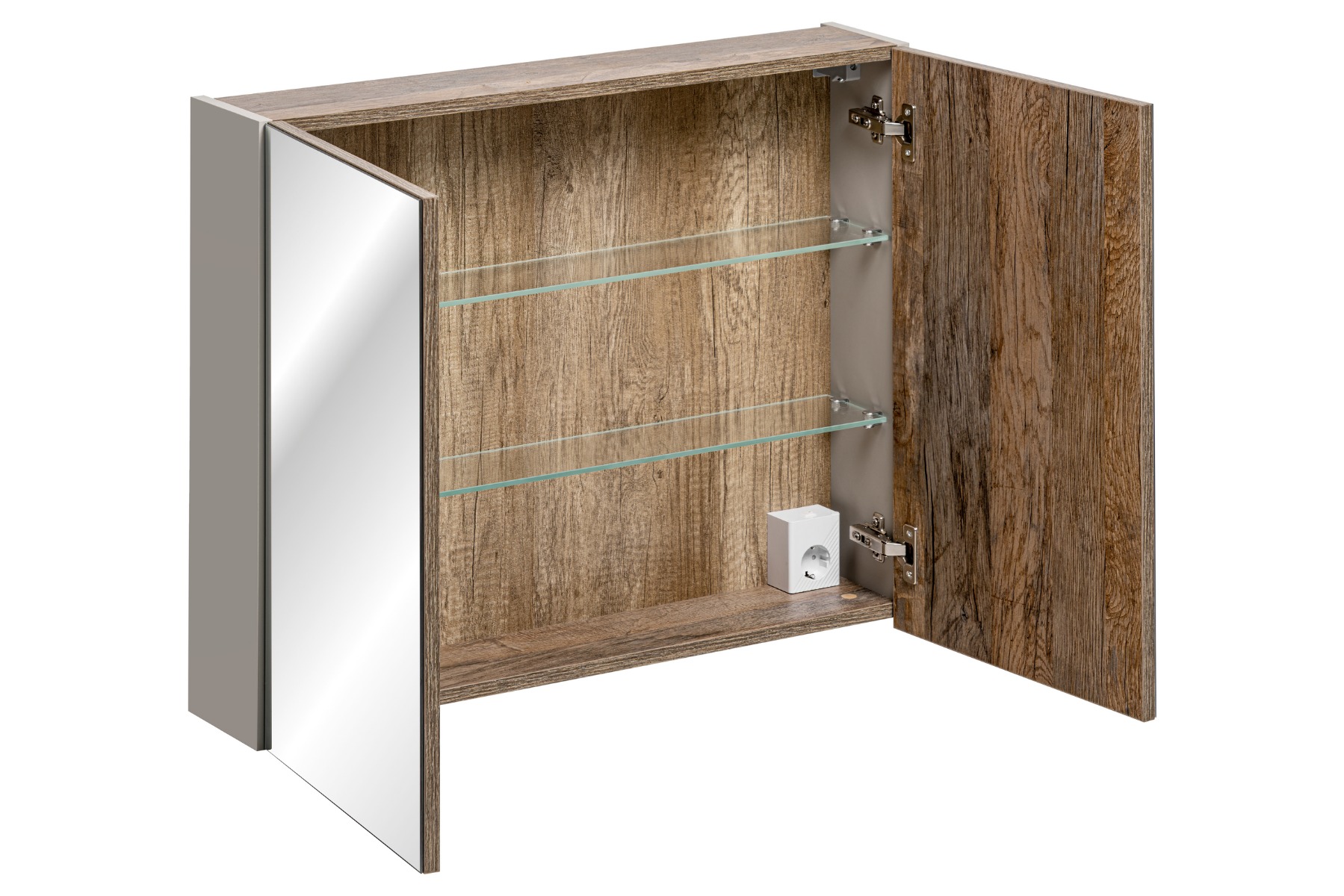 Comad Santa Fe FSC spiegelkast 80cm taupe eiken