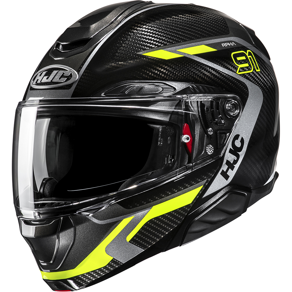 HJC - Casque RPHA 91 Carbon Lagos MC3H / Noir / Jaune