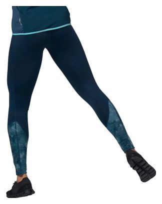 Collant Long Femme Odlo Essential Print Bleu