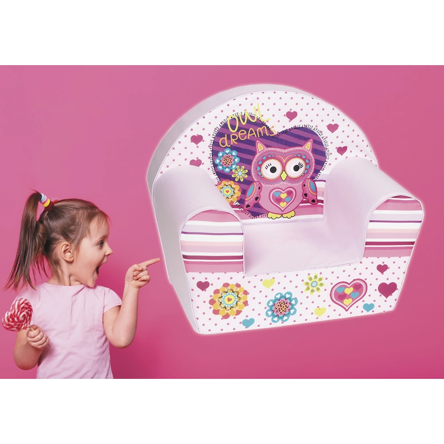 knorr toys® Kindersessel Owl rosa