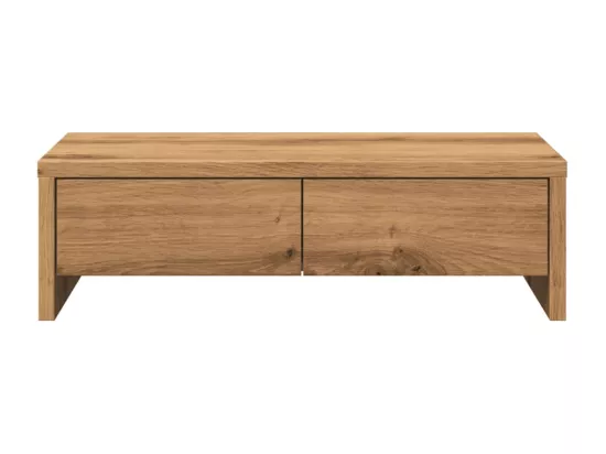 Support de moniteur et tiroirs chêne artisanal bois ingénierie