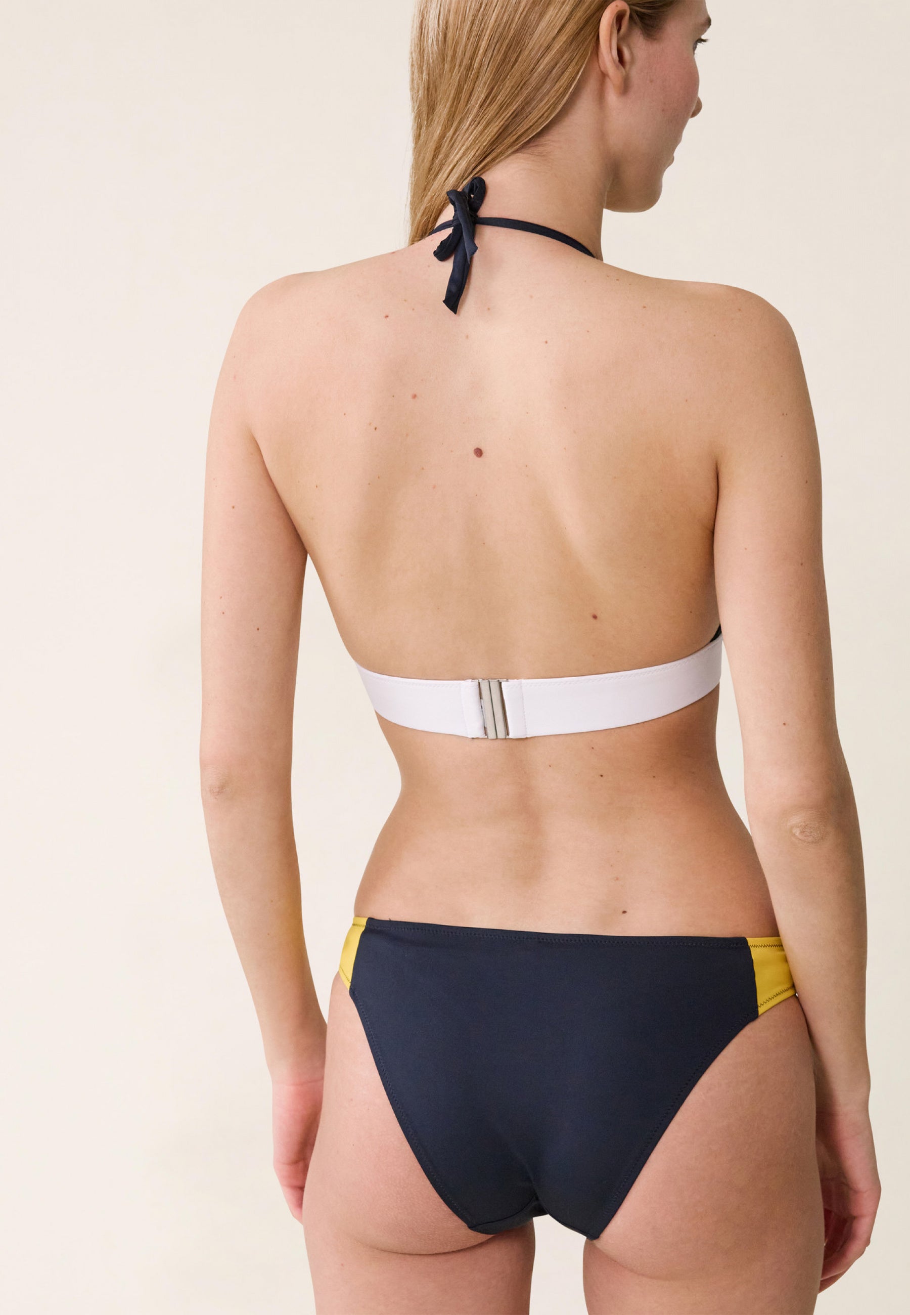 Haut de maillot triangle en polyamide-Béna Ciré jaune