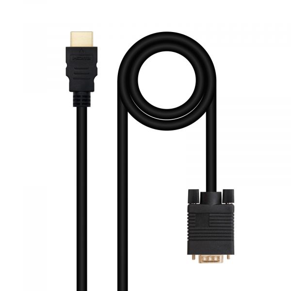 Nanocable Cabo Conversor HDMI > VGA 1.8 M Preto