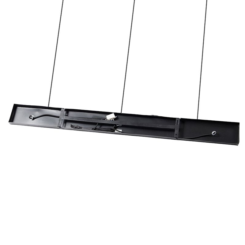 Landelijke hanglamp zwart langwerpig 3-lichts - Canna