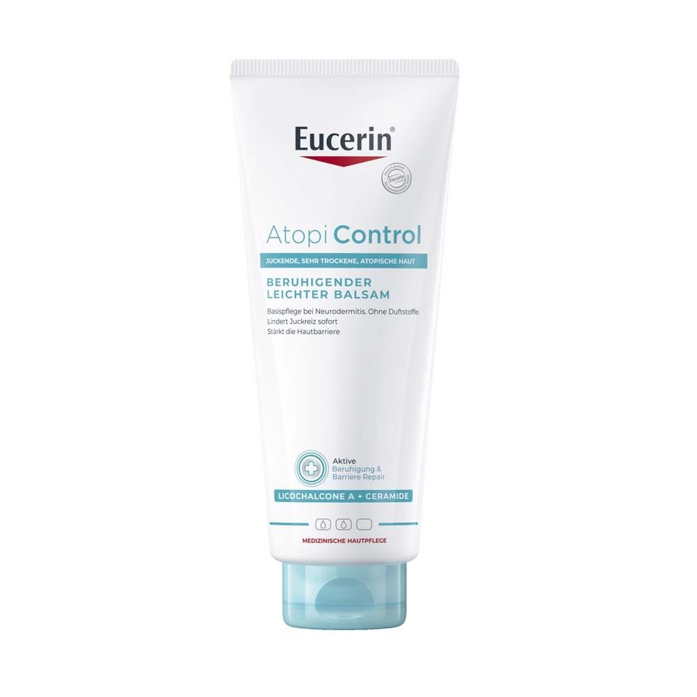 Eucerin® AtopiControl Beruhigender Leichter Balsam – Basispflege für Neurodermitis und sehr trockene Haut - Jetzt 3€ sparen mit Code 