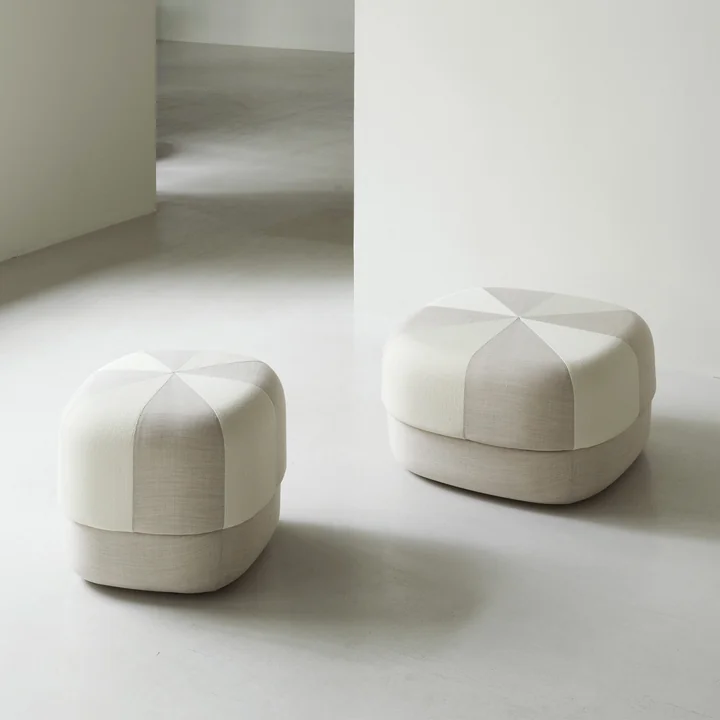 Normann Copenhagen - Circus Pouf klein, grau Velour