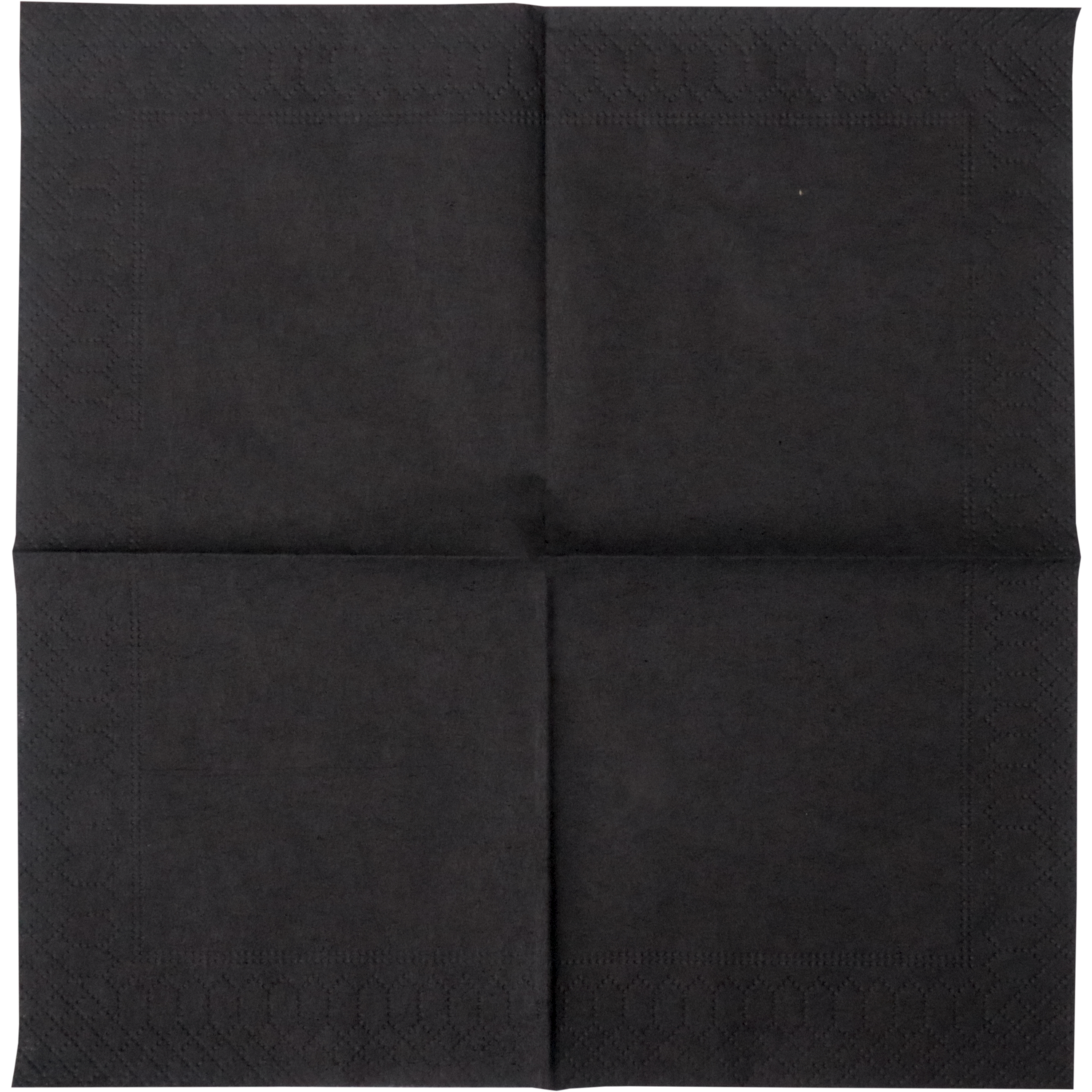 Servet, 1/4 vouw, 2-laags, 24x24cm, papier, zwart