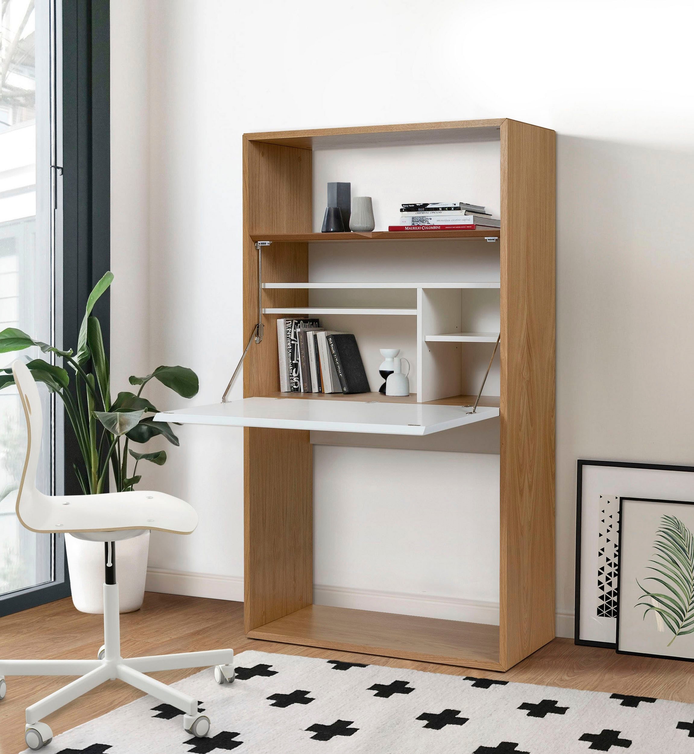 Woodman Wandsekretär »Loma« im skandinavian Design, Breite 90 cm, FSC®-zertifiziert