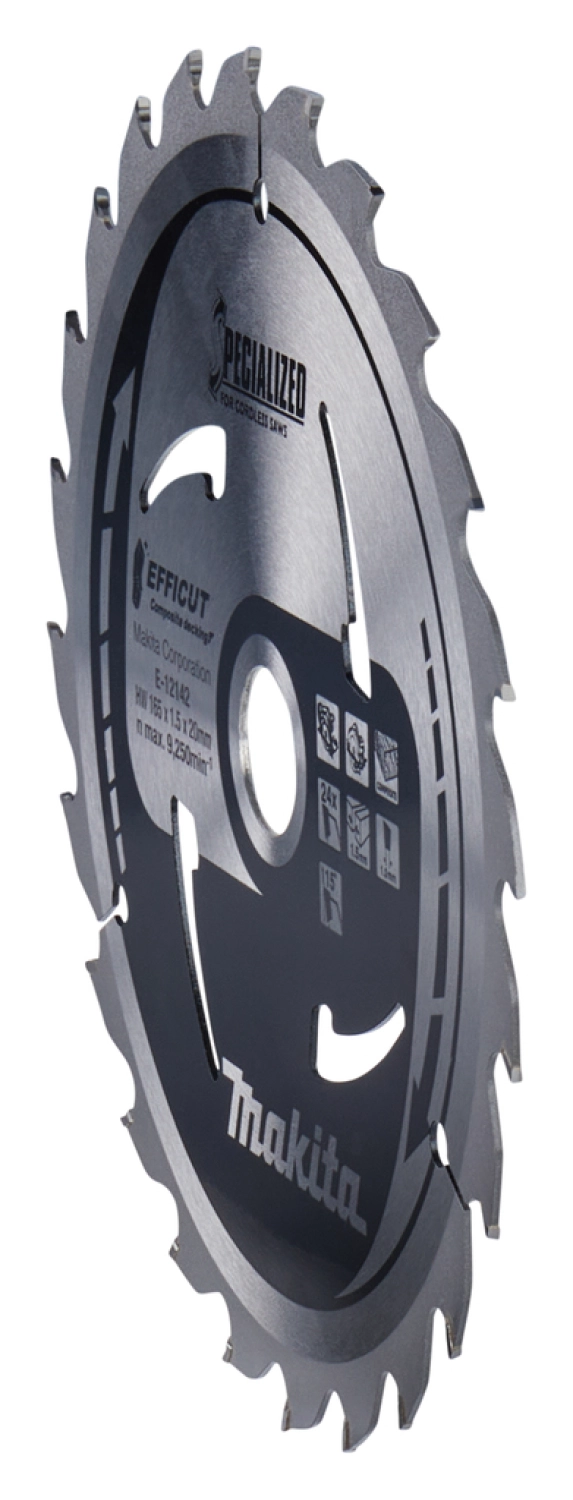 Makita E-12142 Efficut Cirkelzaagblad WPC - 165x20x1,5mm 24T