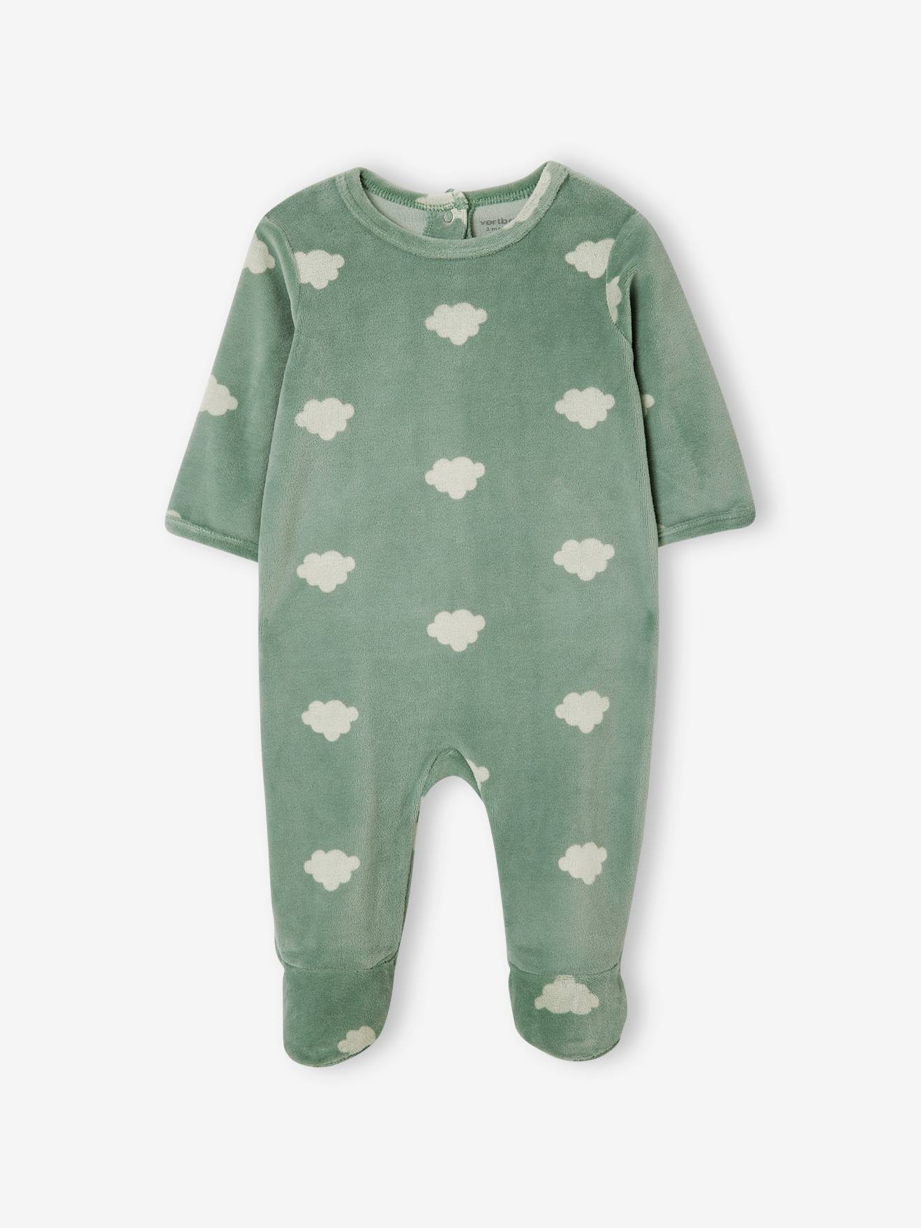 Conjunto de 3 macacões de veludo para bebês