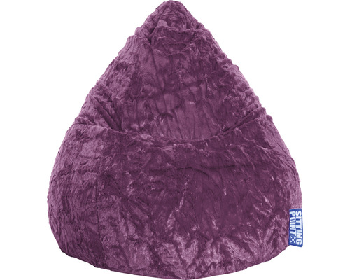 Zitzak Zitpunt Fluffy L ca. 120 liter aubergine 70x90 cm