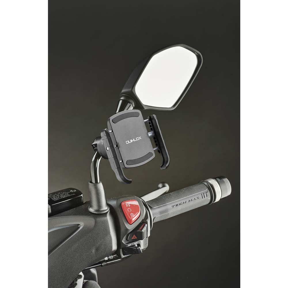 Interphone - Kit Quiklox - Etui Crab + support rétroviseur Small Bar