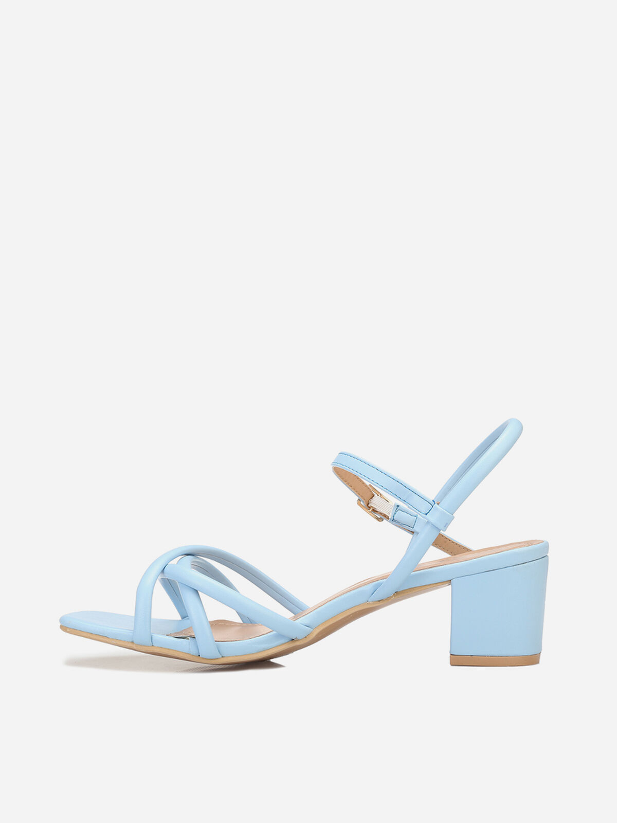 Sandales à brides multiples grandes tailles- Bleu clair