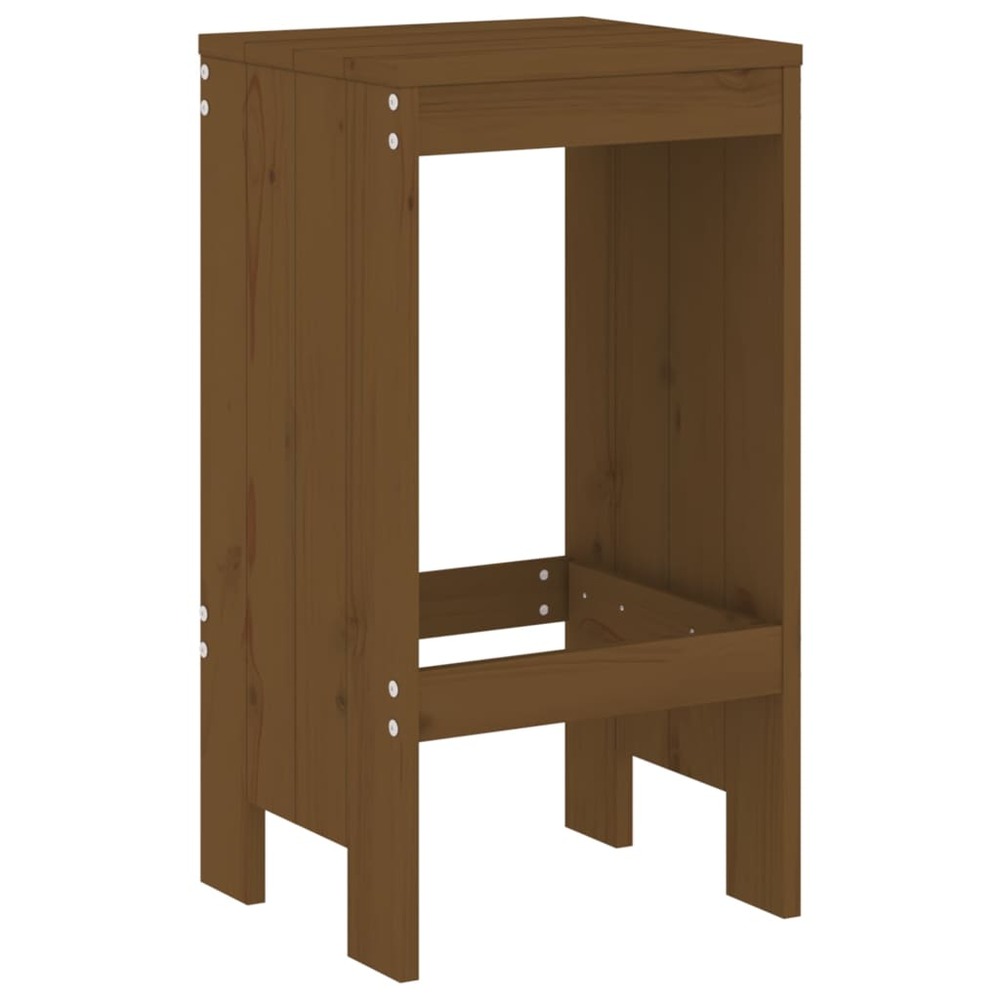 Ensemble de bar de jardin 3 pcs marron miel bois pin massif
