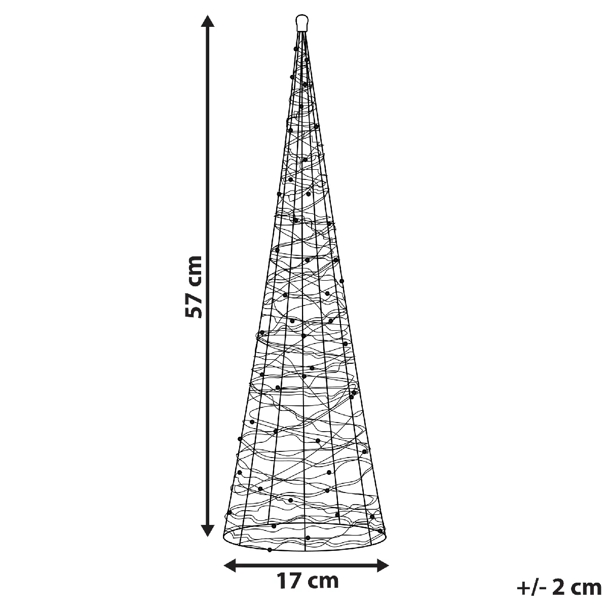 BELIANI Décoration LED Sapin de Noël 57 cm