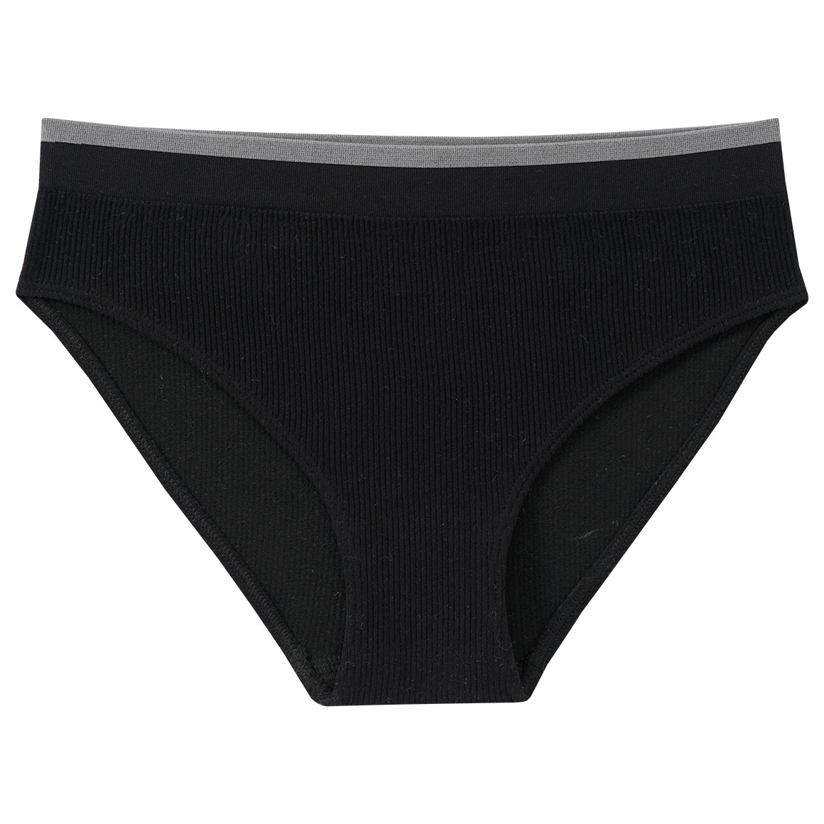 Yigga 3 Mädchen Seamless-Slips in Unifarben weiss / schwarz