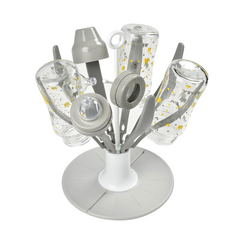 Égoutte Biberon pliable Flower grey - BEABA