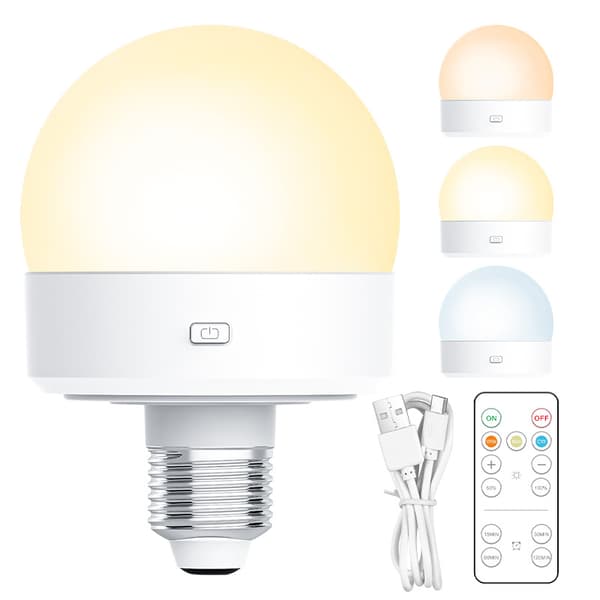INF Oppladbar LED-lampe med fjernkontroll 2-pakning  Magnetic
