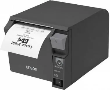 Epson TM T70II - Kvitteringsprinter - termisk linje - Rulle (8 cm) - 180 dpi - op til 250 mm/sek. - USB 2.0, seriel - skærer - mørkegrå