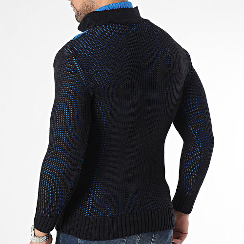 Pull Col Amplified Bleu Noir