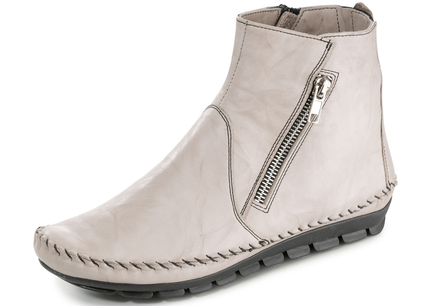 Gemini Mokassin-Stiefelette mit Zier-Reißverschluss