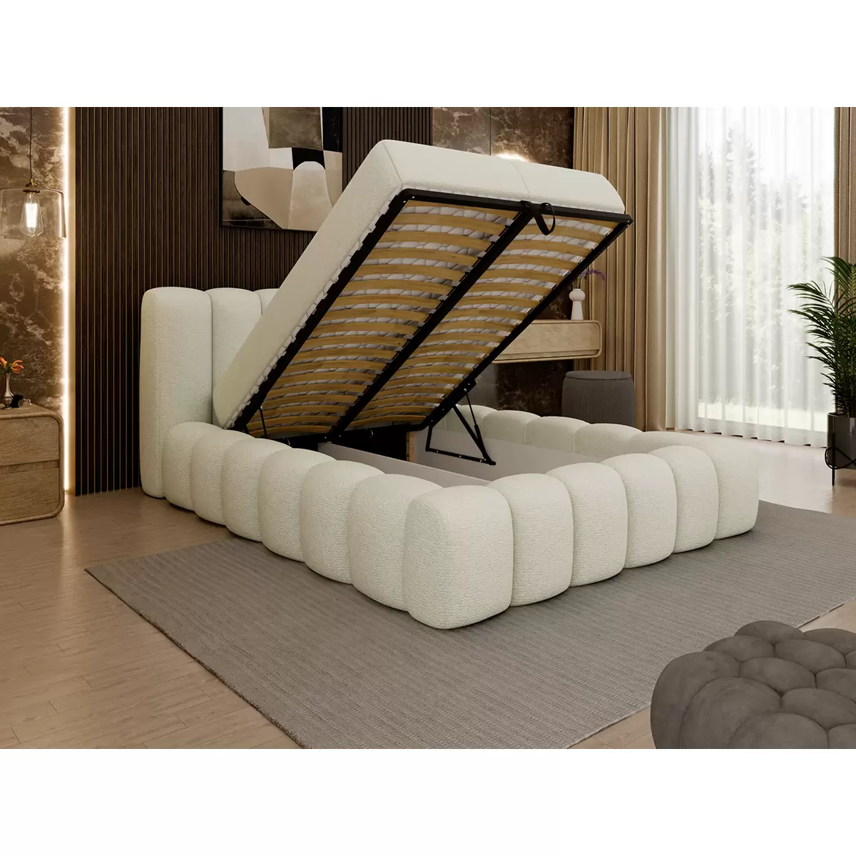 Polsterbett Nobo 140x200 Beige