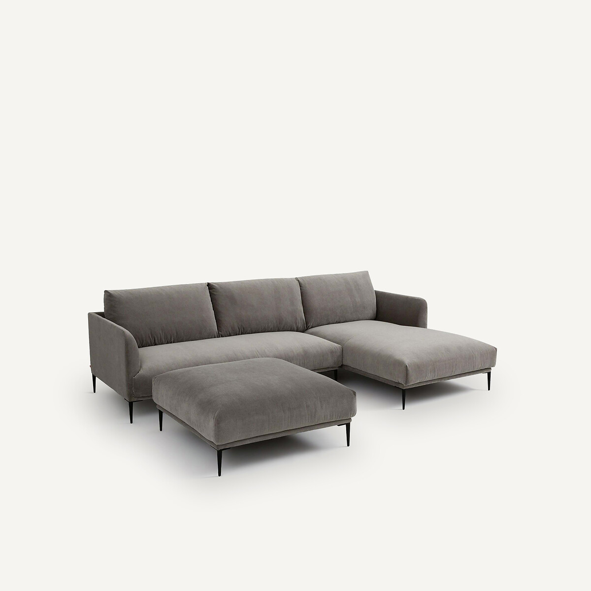 AM.PM<br>Puf XL em veludo, design Oscar E.Gallina