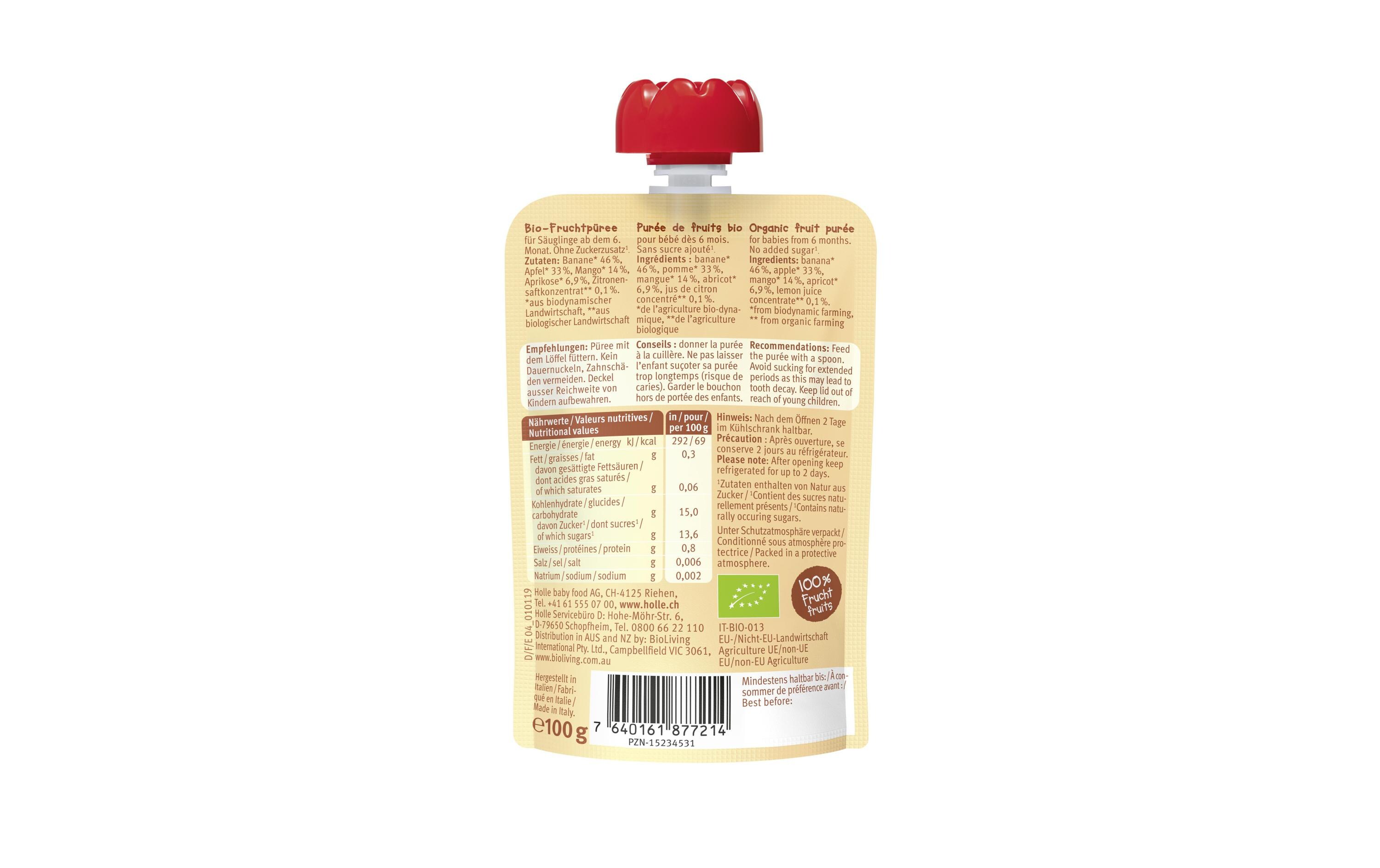 Quetschbeutel Banana Lama 100 gQuetschbeutel Zebra Beet