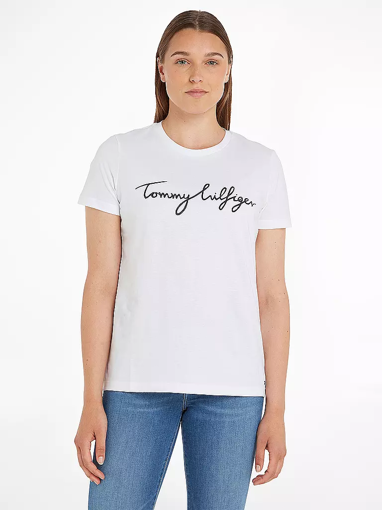 TOMMY HILFIGER T-Shirt Regular Fit  weiss