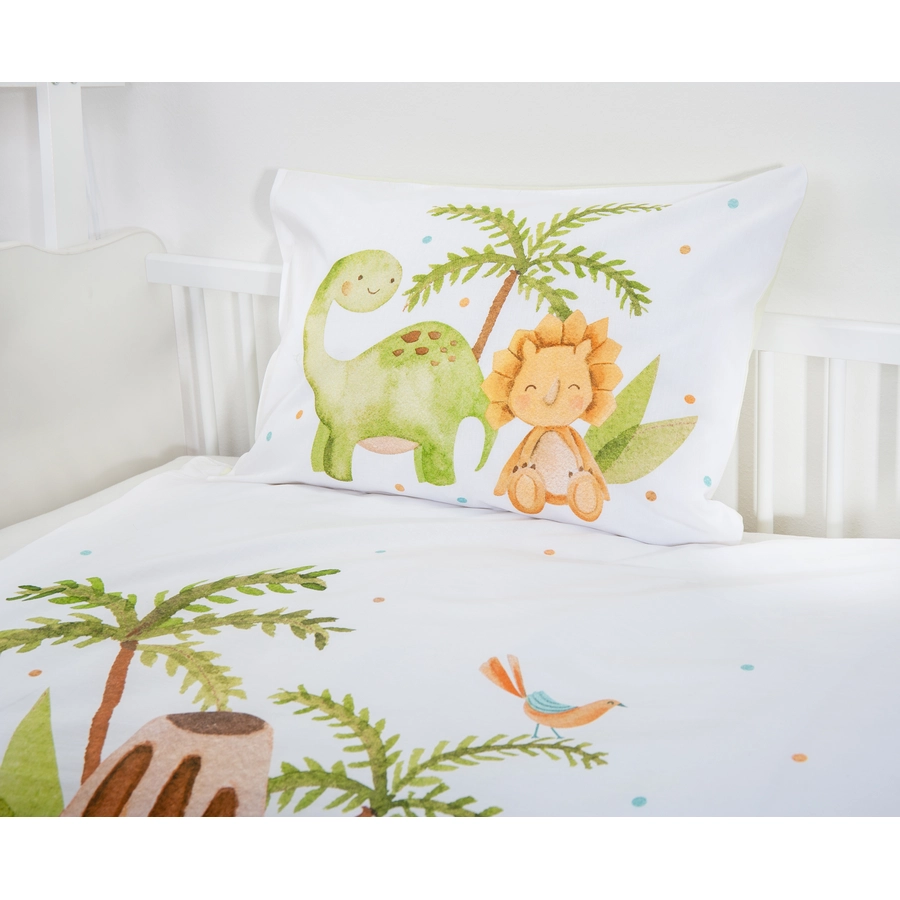 babybest® Flanell-Bettwäsche Dinos 100 x 135 cm