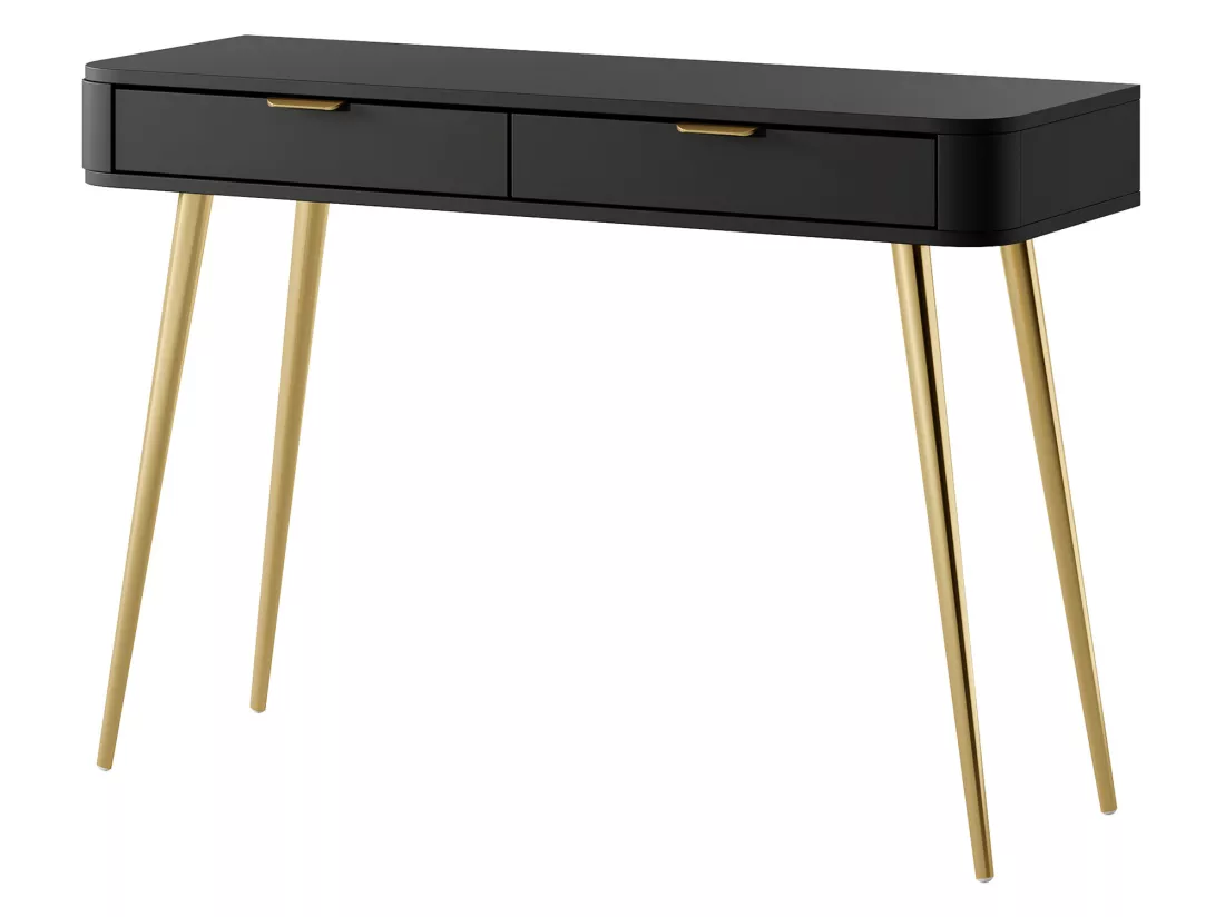 Coiffeuse avec tiroirs - 112 cm - noir - OVAL