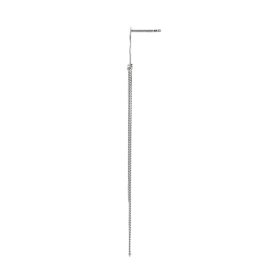 Stine A Bella Moon Earring With Long Chains Silver