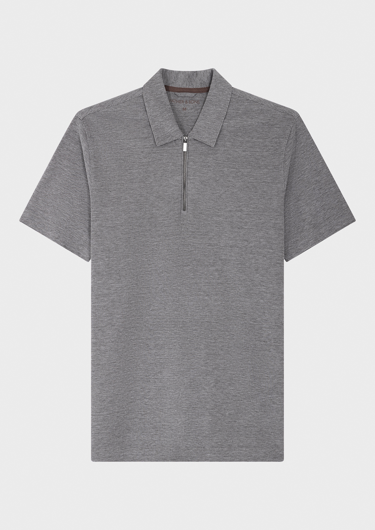 Polo manches courtes Slim en coton uni beige