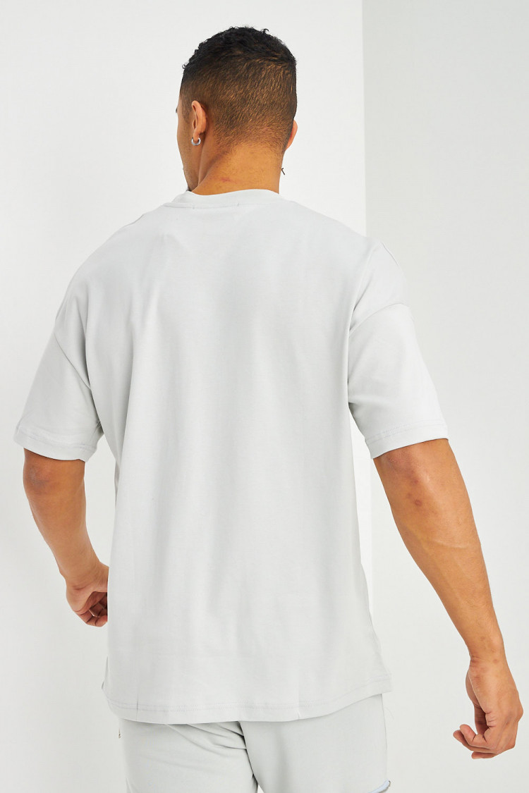 T-shirt oversize gris clair