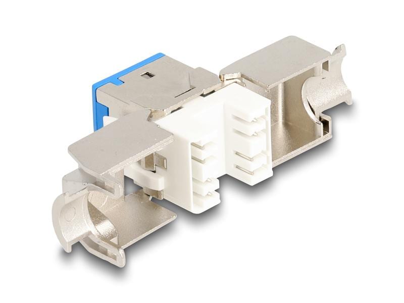 Delock Keystone-Modul RJ45 zu LSA, Cat.6A Farbig, 8 Stück Delock Keystone Modul RJ45 Buchse zu LSA Cat.6A werkzeugfrei farbig Set 8 Stück